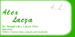 alex lacza business card